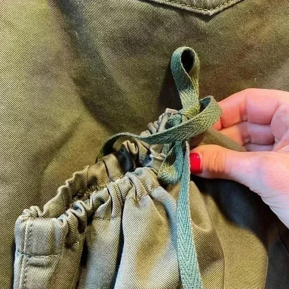 NWT Moussy Vintage Womens Fraser Drawstring Hem Utility Khaki Cargo Pants Size S - Picture 16 of 16